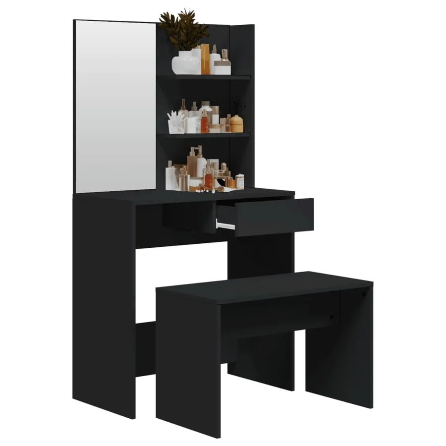 Ensemble de coiffeuse noir 74,5x40x141 cm - 4