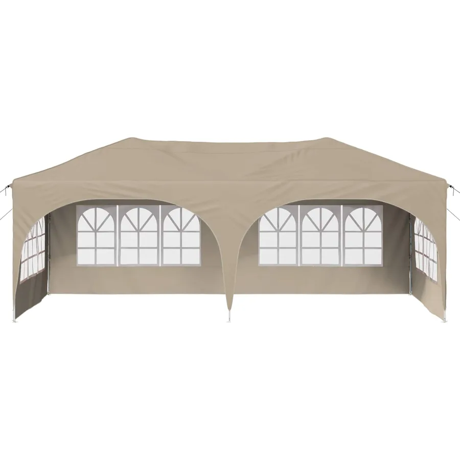 Tente de fête pop-up 575 x 288 x 245 cm Crème Tissu Oxford - 5