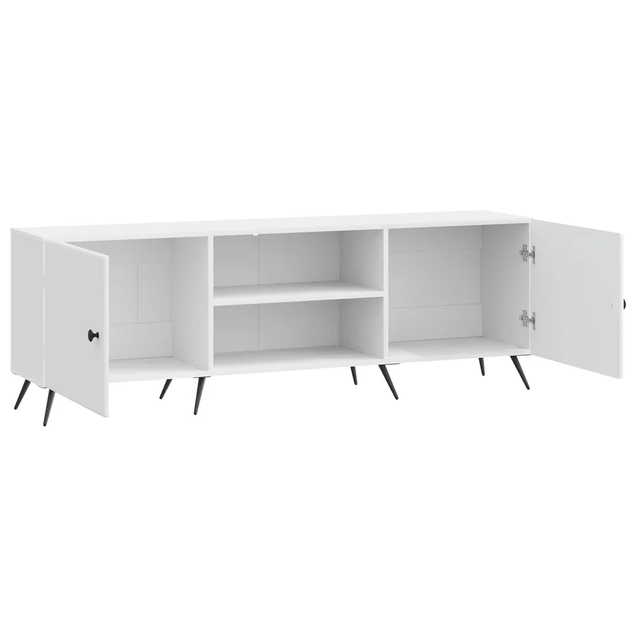 Meuble TV Blanc brillant 150 x 31 x 50 cm Bois d'ingénierie - 5