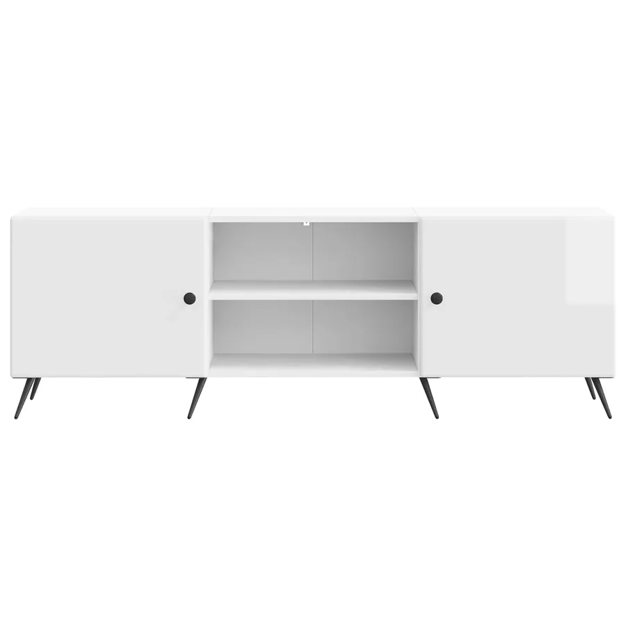 Meuble TV Blanc brillant 150 x 31 x 50 cm Bois d'ingénierie - 6