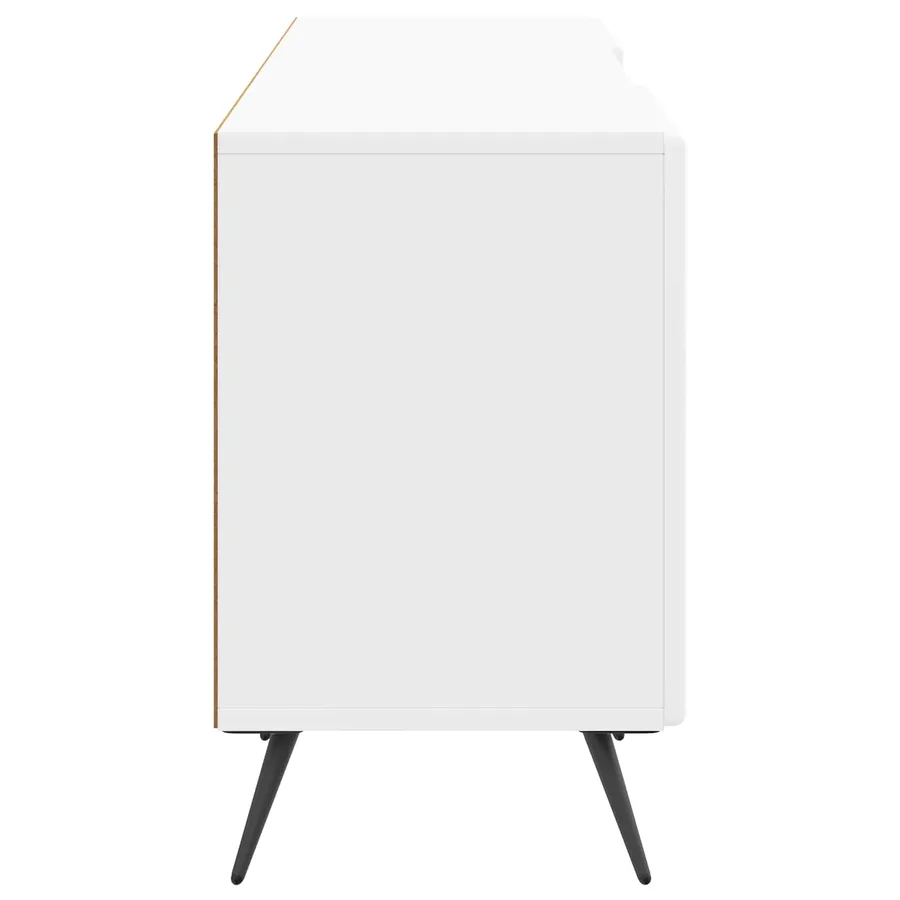 Meuble TV Blanc brillant 150 x 31 x 50 cm Bois d'ingénierie - 7