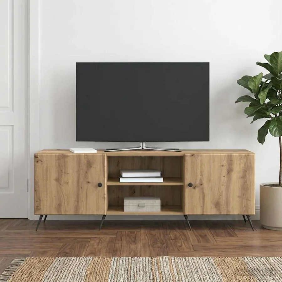 Meuble TV 150 x 31 x 50 cm Chêne artisanal Bois d'ingénierie - 4