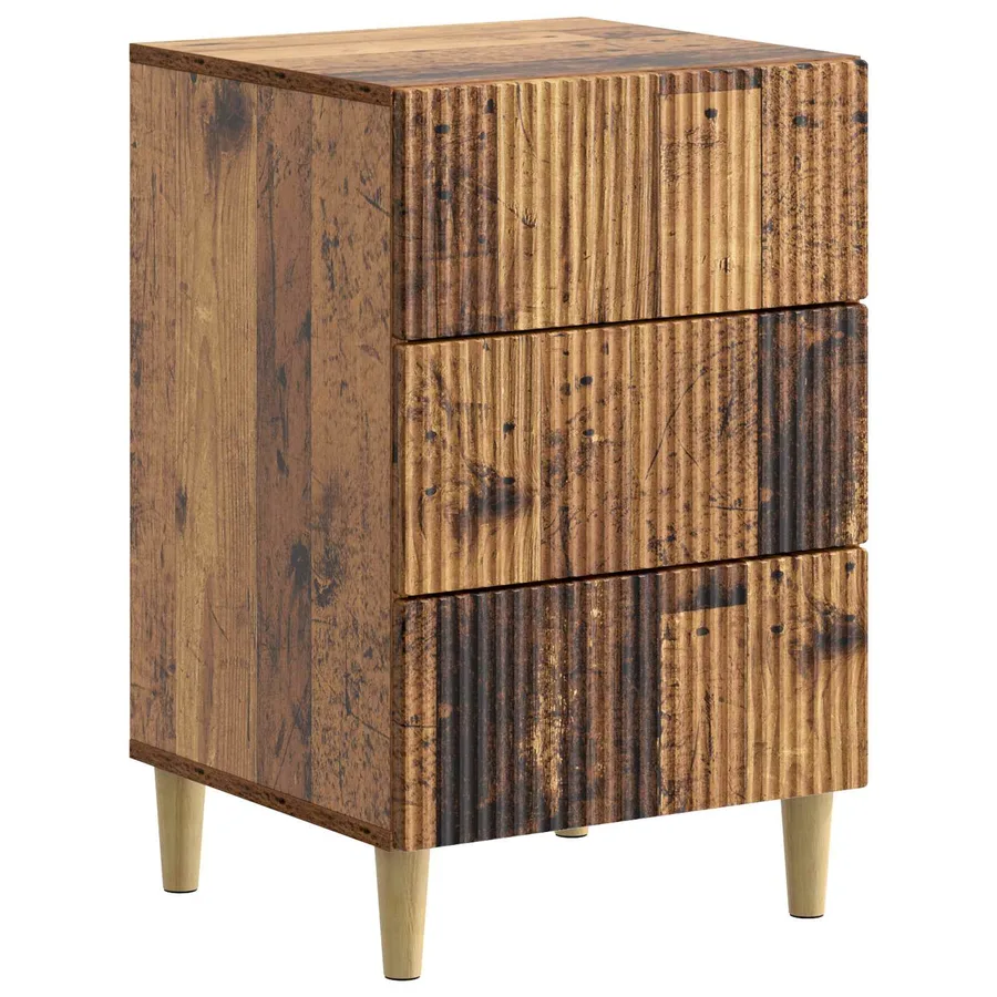 Cabinet de chevet avec tiroir Bois ancien 43 x 41 x 66,5 cm - 2