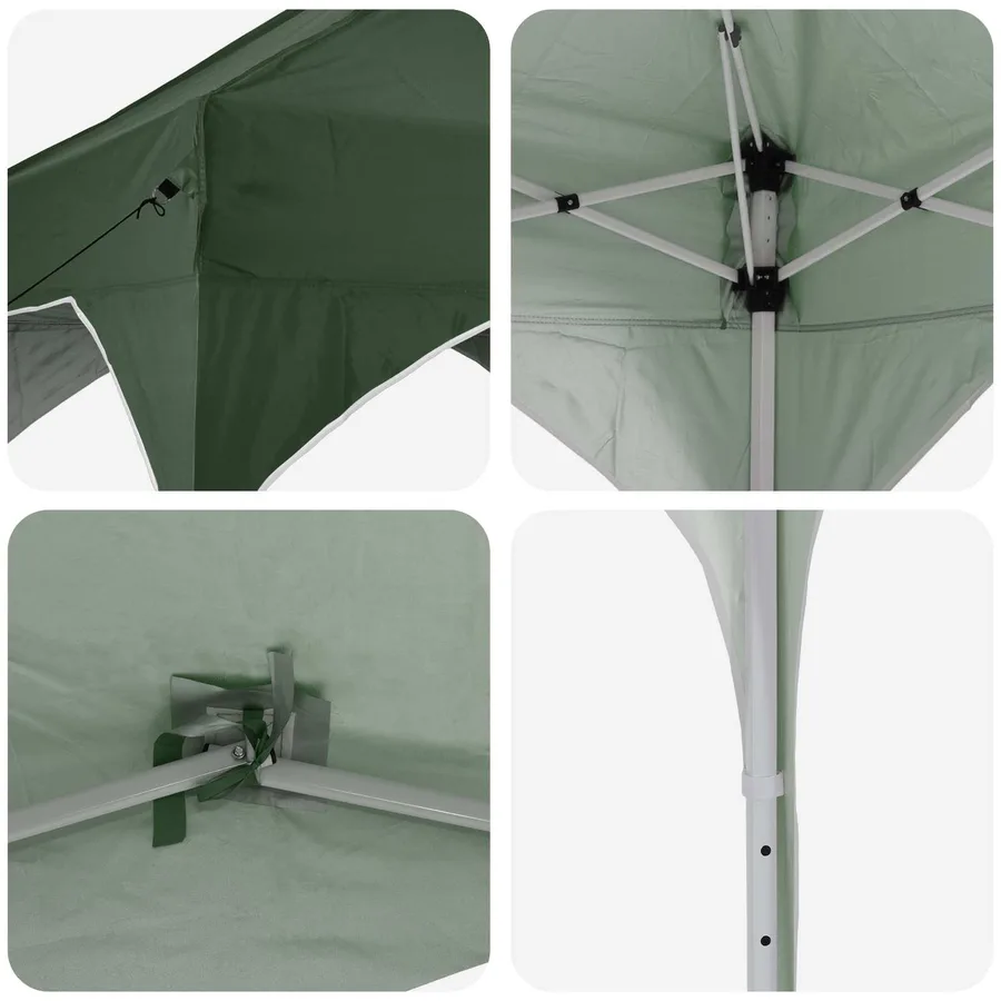 Tente de fête pop-up 575 x 288 x 245 cm Vert Tissu Oxford - 9