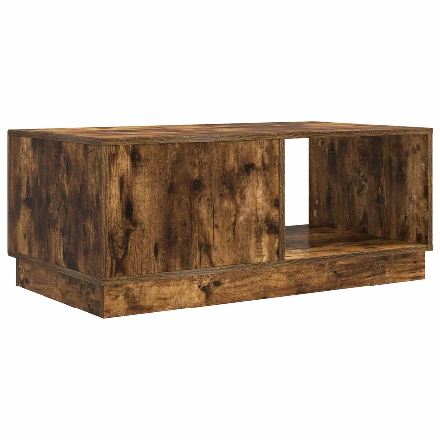 Table basse Chêne fumé 90 x 50 x 37 cm Bois d'ingénierie - 7