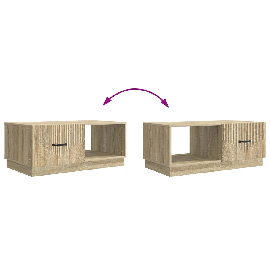 Table basse Chêne Sonoma 90 x 50 x 37 cm Bois d'ingénierie - 8