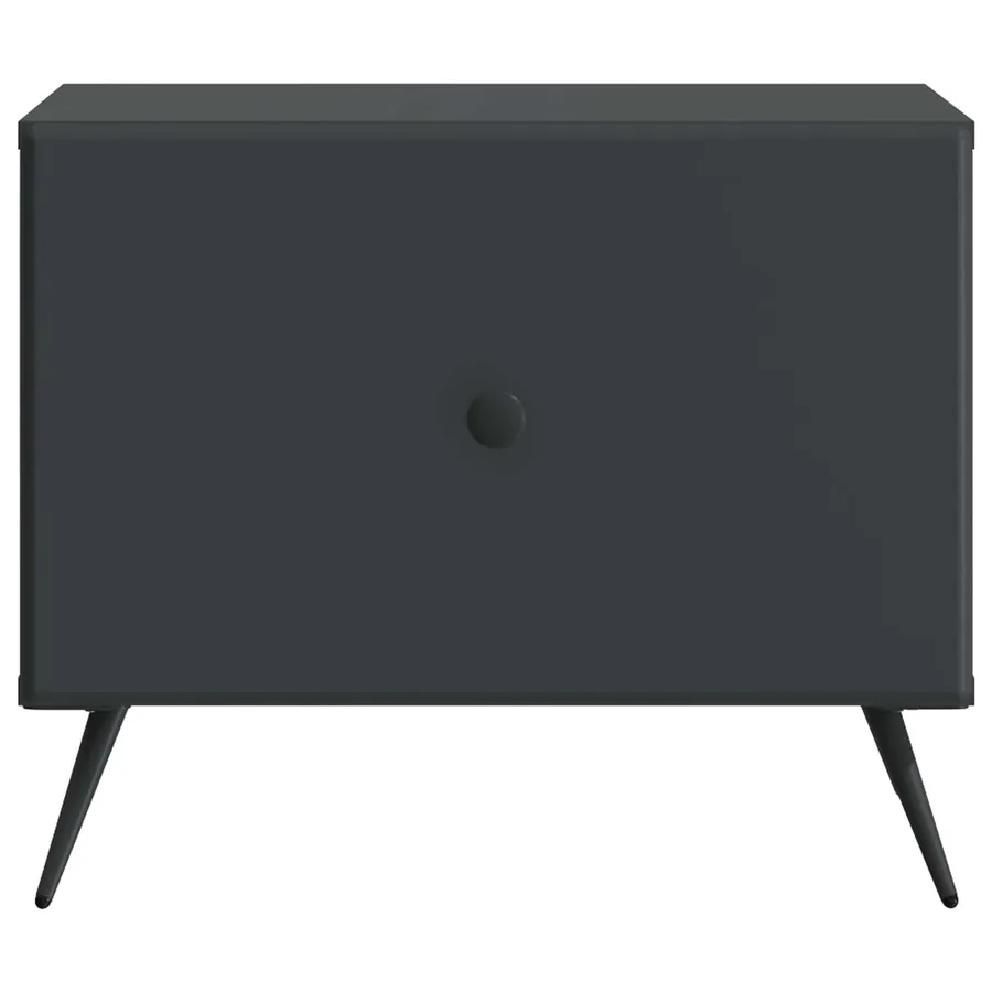 Table basse avec tiroir Noir 49 x 50 x 40 cm Bois d'ingénierie - 5