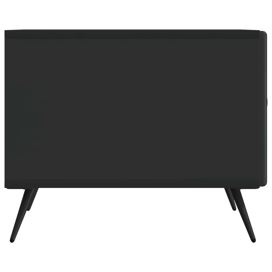 Table basse avec tiroir Noir 49 x 50 x 40 cm Bois d'ingénierie - 6