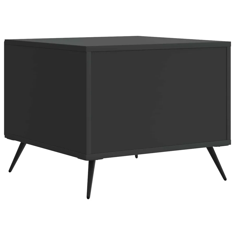 Table basse avec tiroir Noir 49 x 50 x 40 cm Bois d'ingénierie - 7