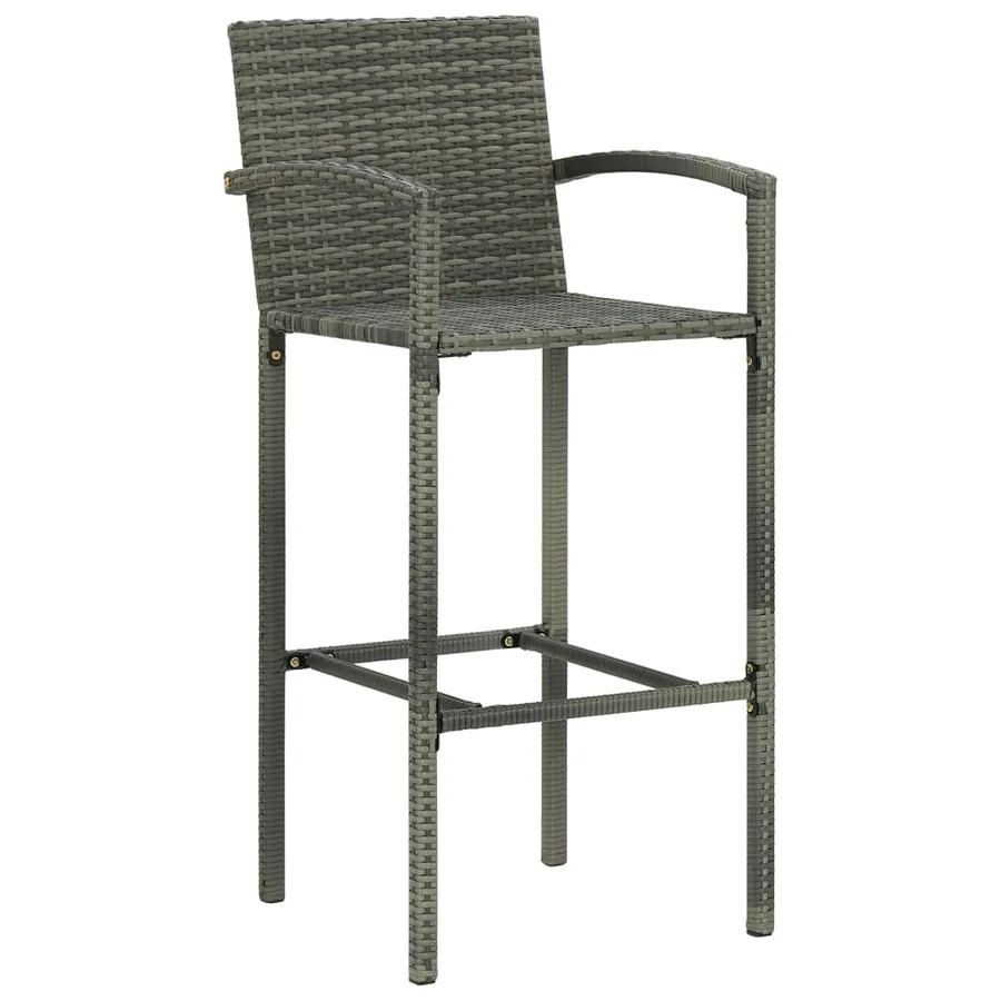 Ensemble de bar de jardin 3 pcs Gris - 6
