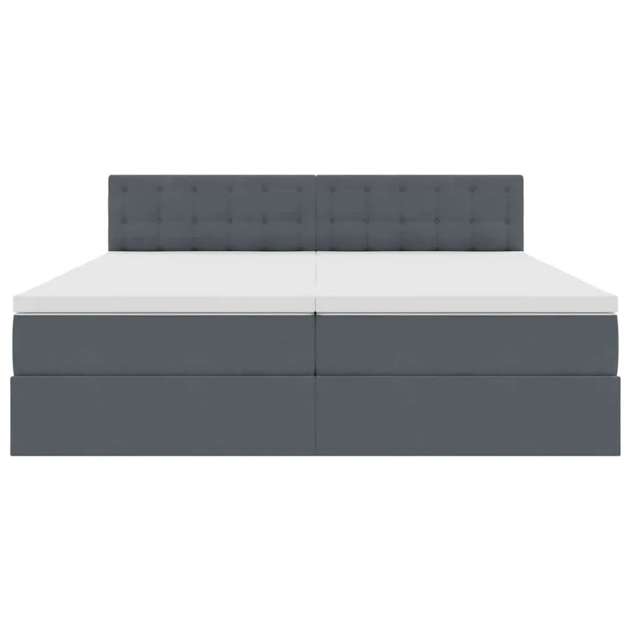 Lit de Rangement avec matelas Gris foncé 90 x 200 cm - 8