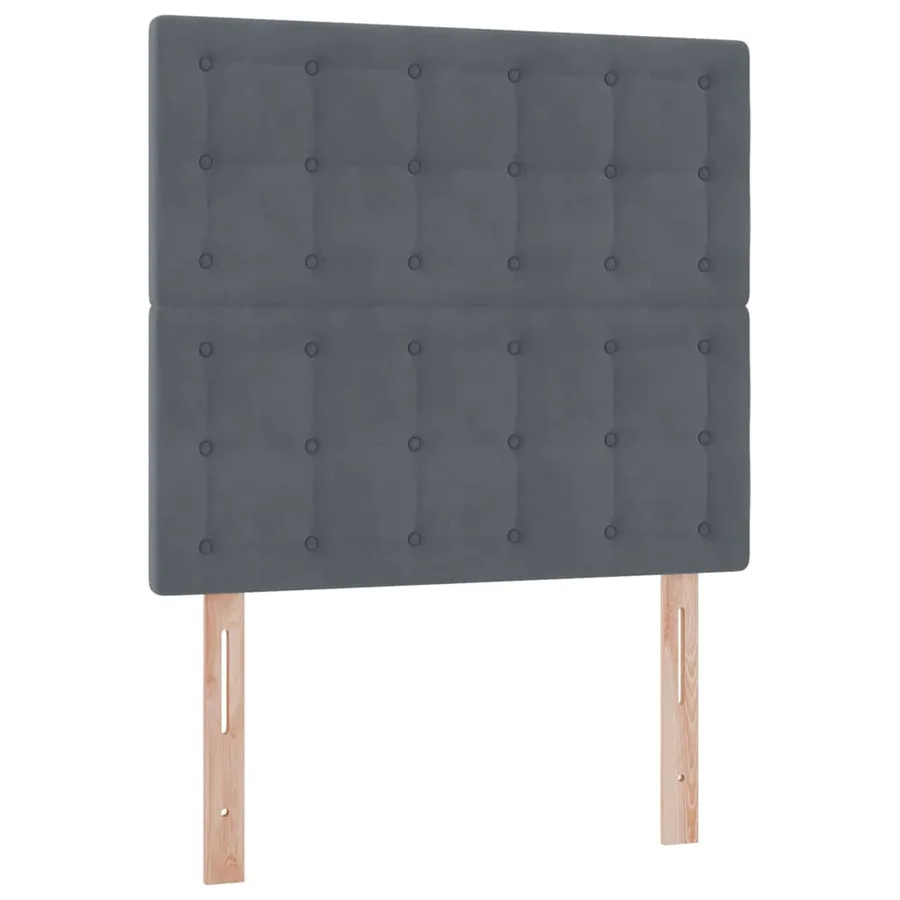 Lit de rangement LED avec matelas Gris foncé 90 x 200 cm - 8