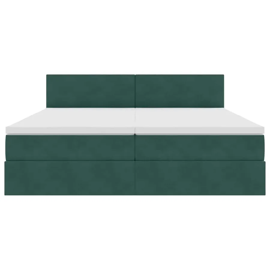 Lit de Rangement avec matelas Vert foncé 100 x 200 cm - 8