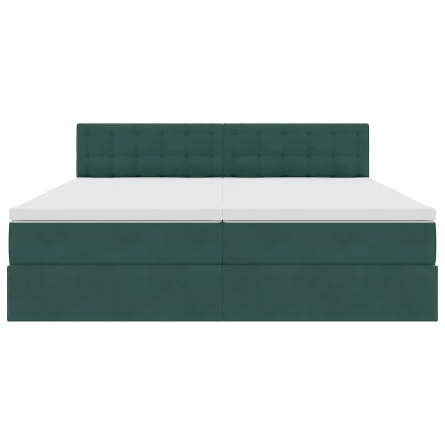 Lit de Rangement avec matelas Vert foncé 100 x 200 cm - 10