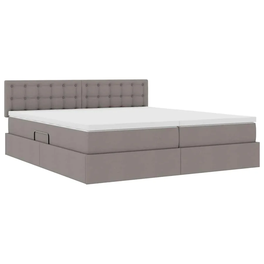 Lit de Rangement Taupe 200 x 200 cm Cuir synthétique - 5
