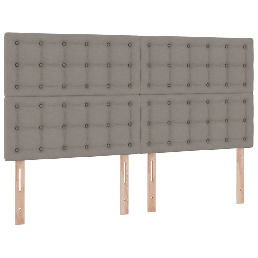 Lit de rangement LED avec matelas Taupe 200 x 200 cm Tissu - 8