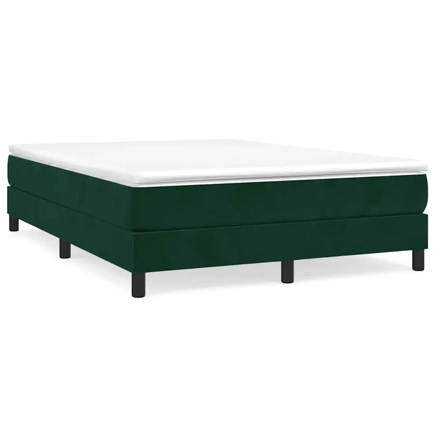 Sommier à lattes de lit et matelas Vert foncé 140x200cm Velours - 2