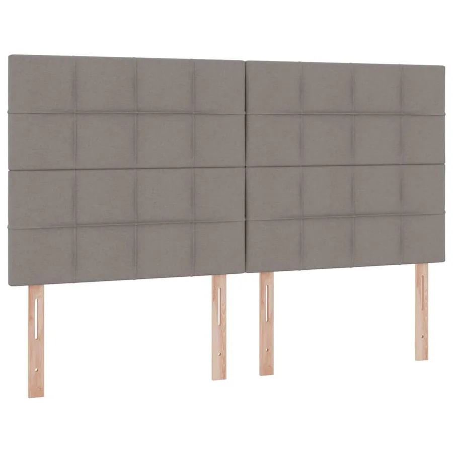 Lit de Rangement avec tête de lit Taupe 200 x 200 cm Tissu - 9