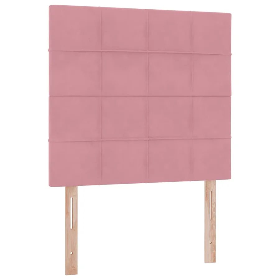Lit de rangement LED avec matelas Rose 100 x 200 cm Velours - 10