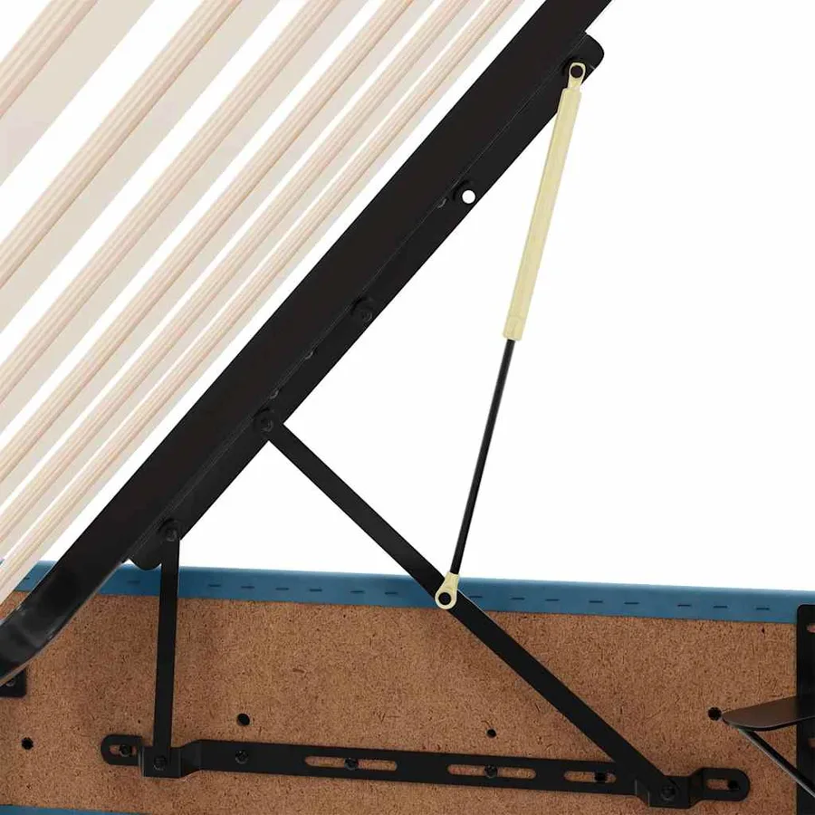 Lit de rangement LED avec matelas Bleu foncé 100 x 200 cm - 14