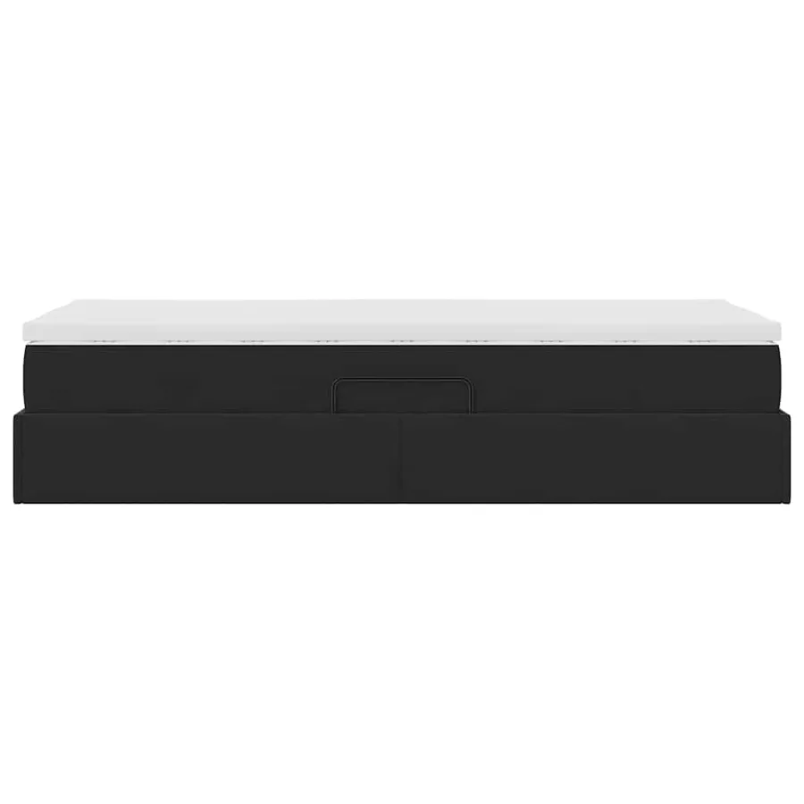 Lit avec rangement et matelas Noir 100 x 200 cm Velours - 9