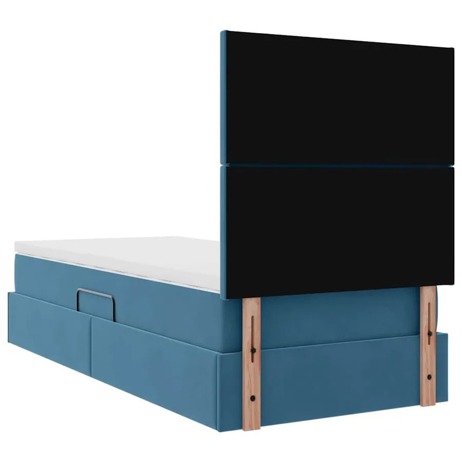 Lit de rangement LED avec matelas Bleu foncé 100 x 200 cm - 12
