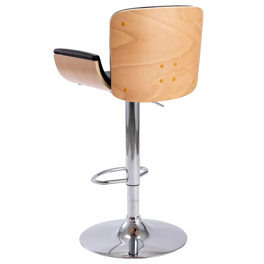 Tabouret de bar Noir Similicuir - 4