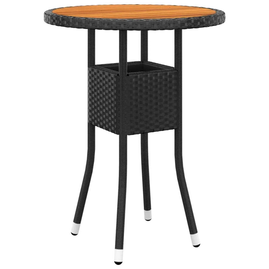Ensemble à manger de jardin 3 pcs Résine tressée Noir - 3