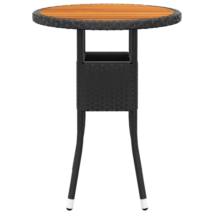 Ensemble à manger de jardin 3 pcs Résine tressée Noir - 4