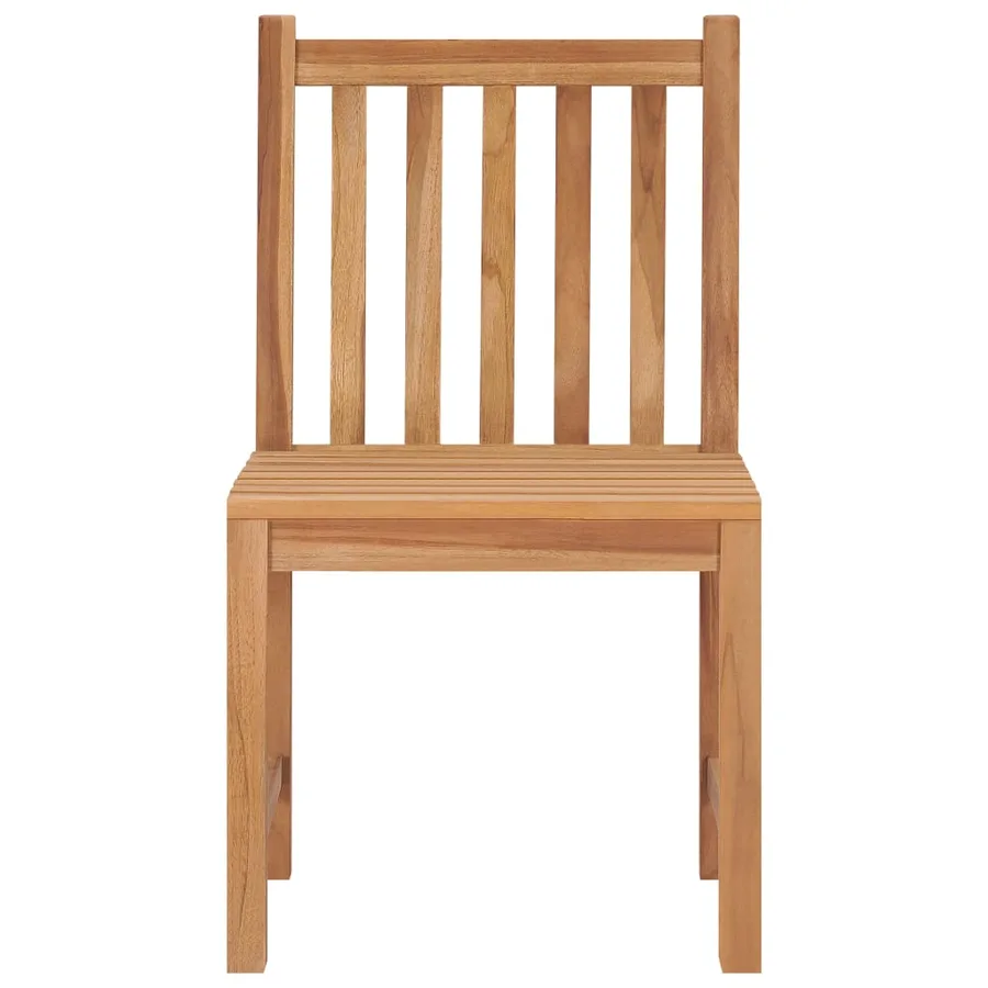 Chaises de jardin lot de 4 Bois de teck solide - 3