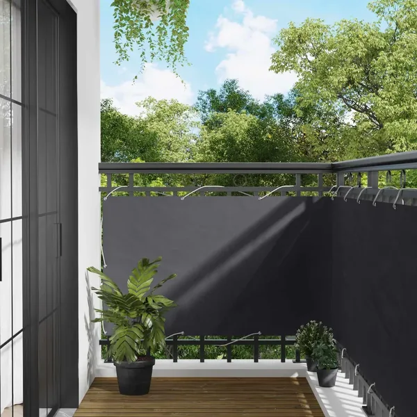 Écran de balcon Anthracite 100 x 600 cm Tissu Oxford