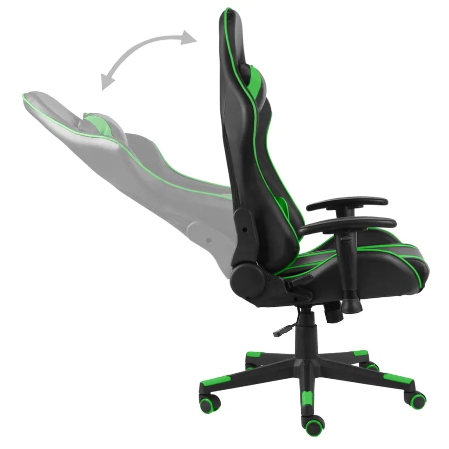 Chaise de jeu pivotante Vert PVC - 5
