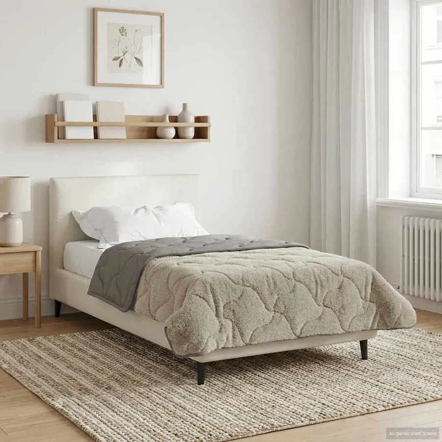 Duvet d'hiver Matelassé Gris clair 135 x 200 cm - 4