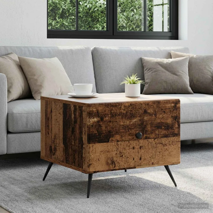 Table basse Bois ancien 49 x 50 x 40 cm Bois d'ingénierie