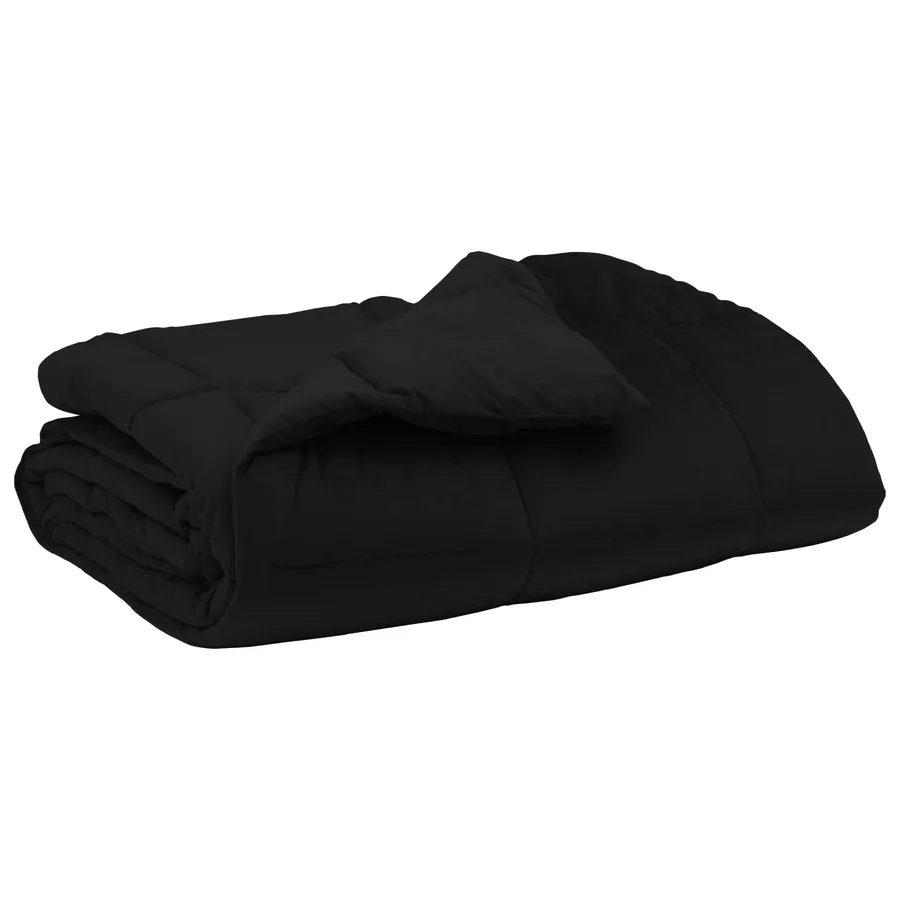 Duvet complet toute l'année Noir 155 x 220 cm Microfibre - 2