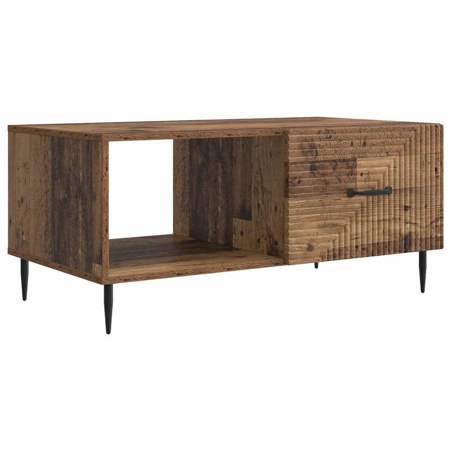 Table basse Bois ancien 90 x 50 x 40 cm Bois d'ingénierie - 2