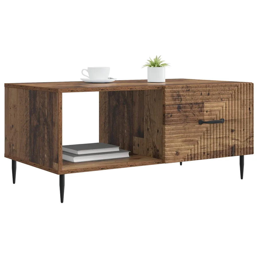 Table basse Bois ancien 90 x 50 x 40 cm Bois d'ingénierie - 3