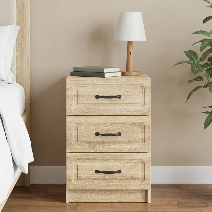 Cabinet de chevet avec tiroir Chêne Sonoma 43 x 41 x 63,5 cm