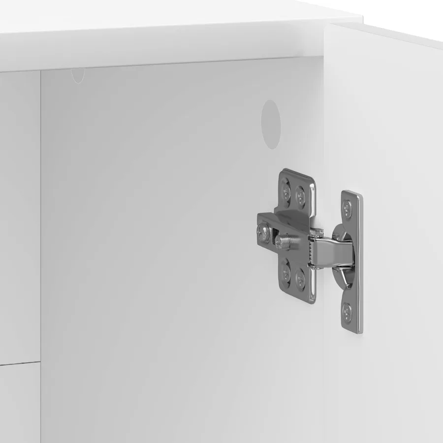 Cabinet de chevet 2 pcs Blanc brillant 43 x 34,5 x 47 cm - 11