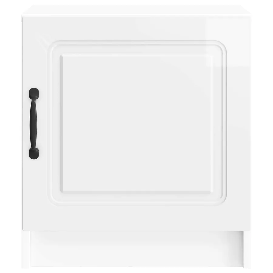 Cabinet de chevet 2 pcs Blanc brillant 43 x 34,5 x 47 cm - 7