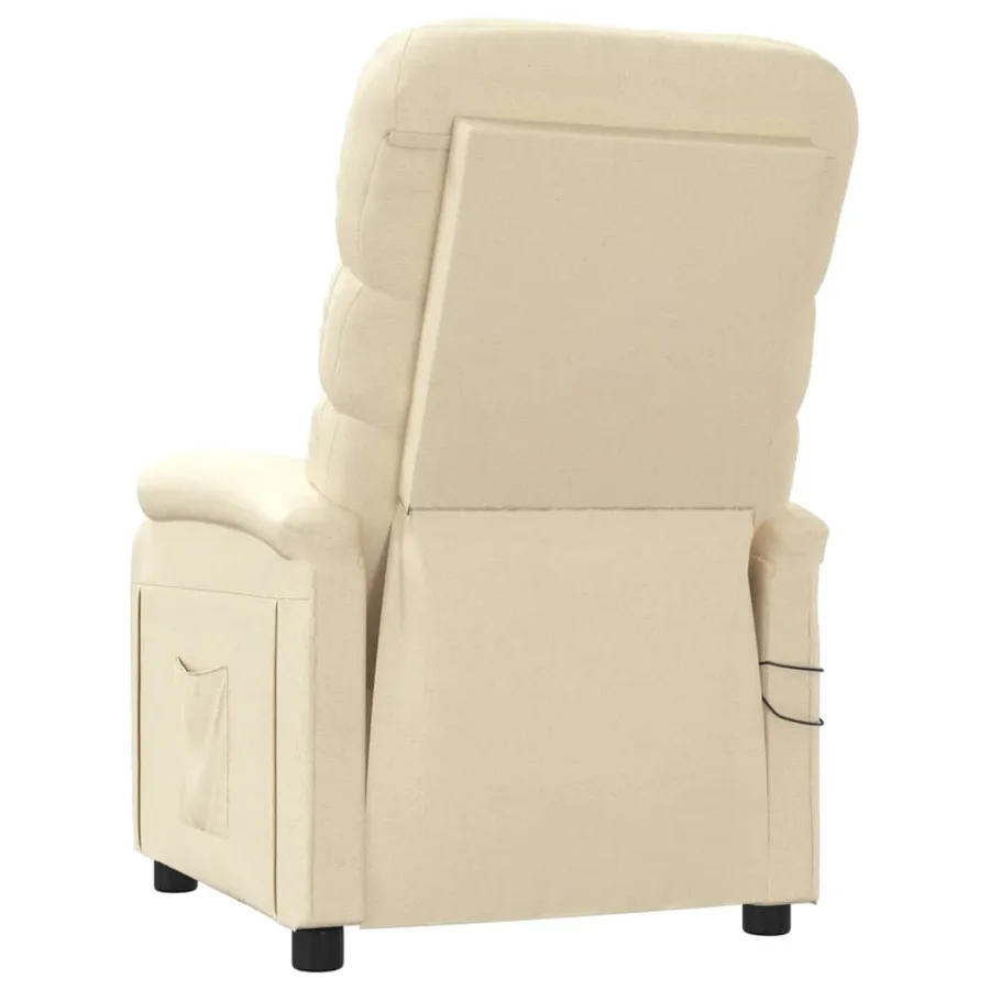 Fauteuil électrique de massage Crème Tissu - 6