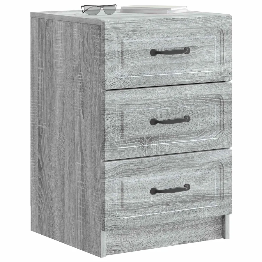 Cabinet de chevet avec tiroir Sonoma gris 43 x 41 x 63,5 cm - 3