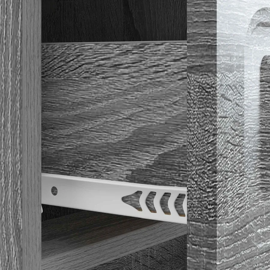 Cabinet de chevet avec tiroir Sonoma gris 43 x 41 x 63,5 cm - 9