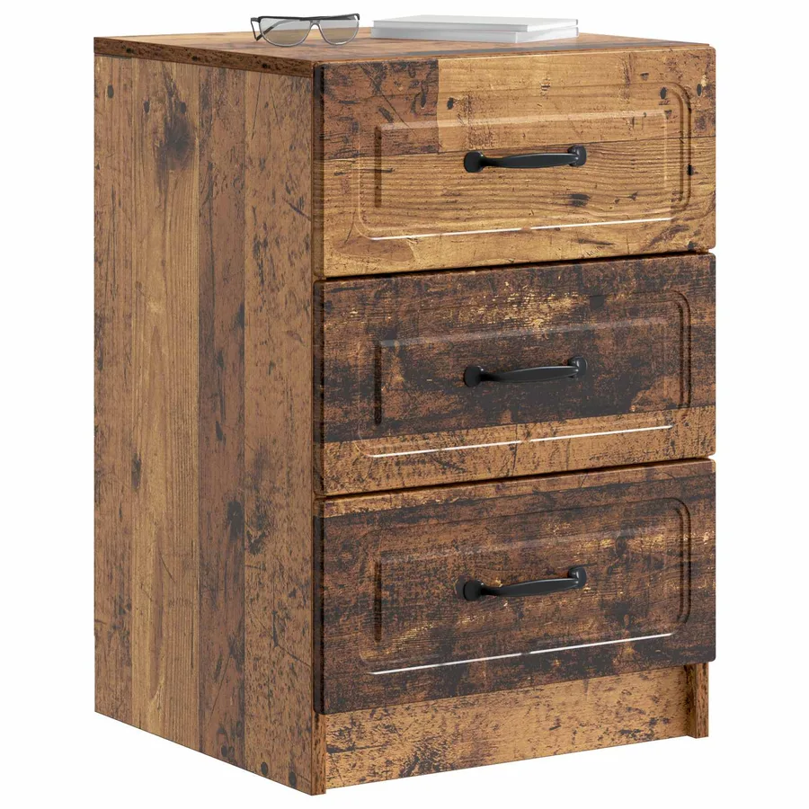 Cabinet de chevet avec tiroir Bois ancien 43 x 41 x 63,5 cm - 3