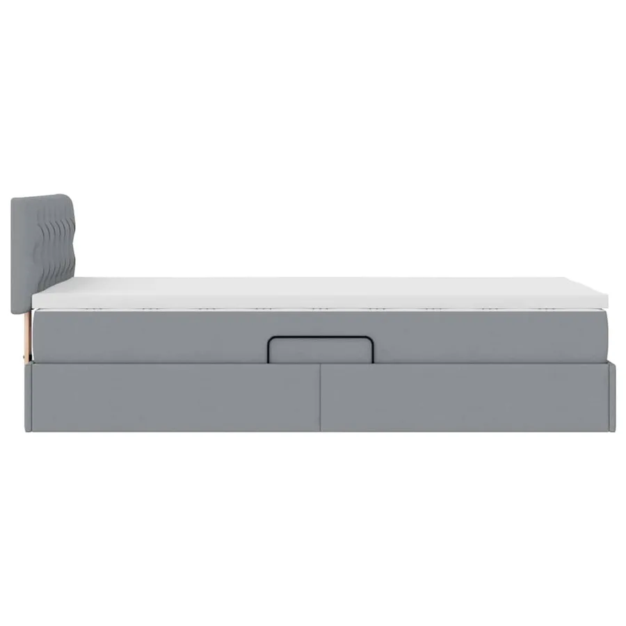 Lit avec rangement et matelas Gris clair 90 x 200 cm - 10