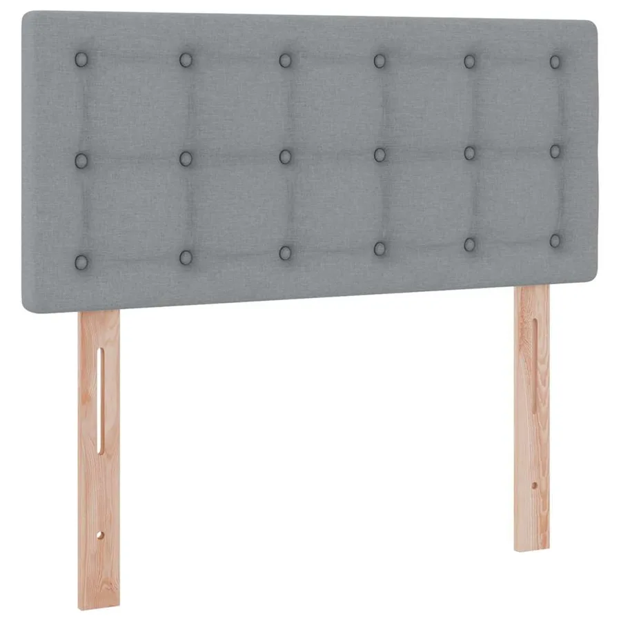 Lit avec rangement et matelas Gris clair 90 x 200 cm - 9