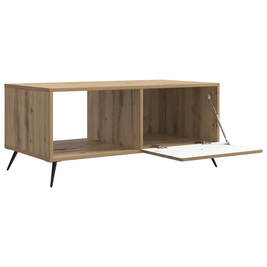 Table basse Chêne artisanal 90 x 50 x 40 cm Bois d'ingénierie - 4