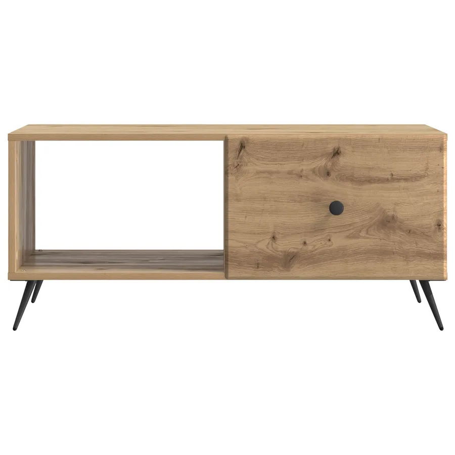 Table basse Chêne artisanal 90 x 50 x 40 cm Bois d'ingénierie - 5