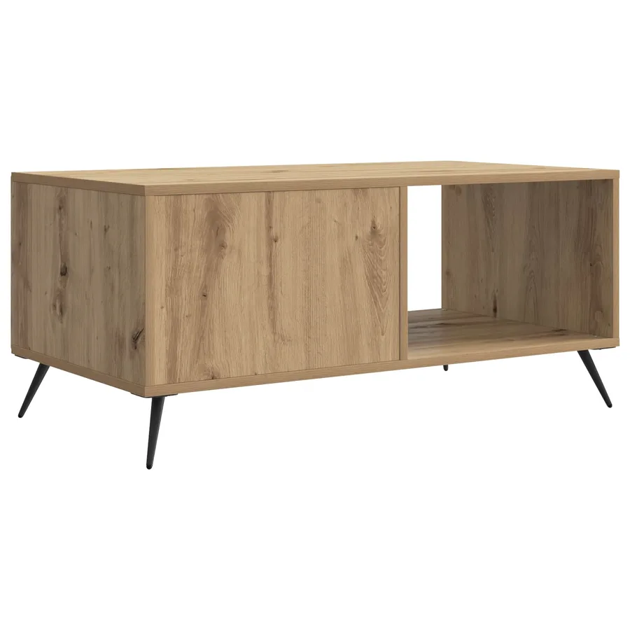 Table basse Chêne artisanal 90 x 50 x 40 cm Bois d'ingénierie - 7