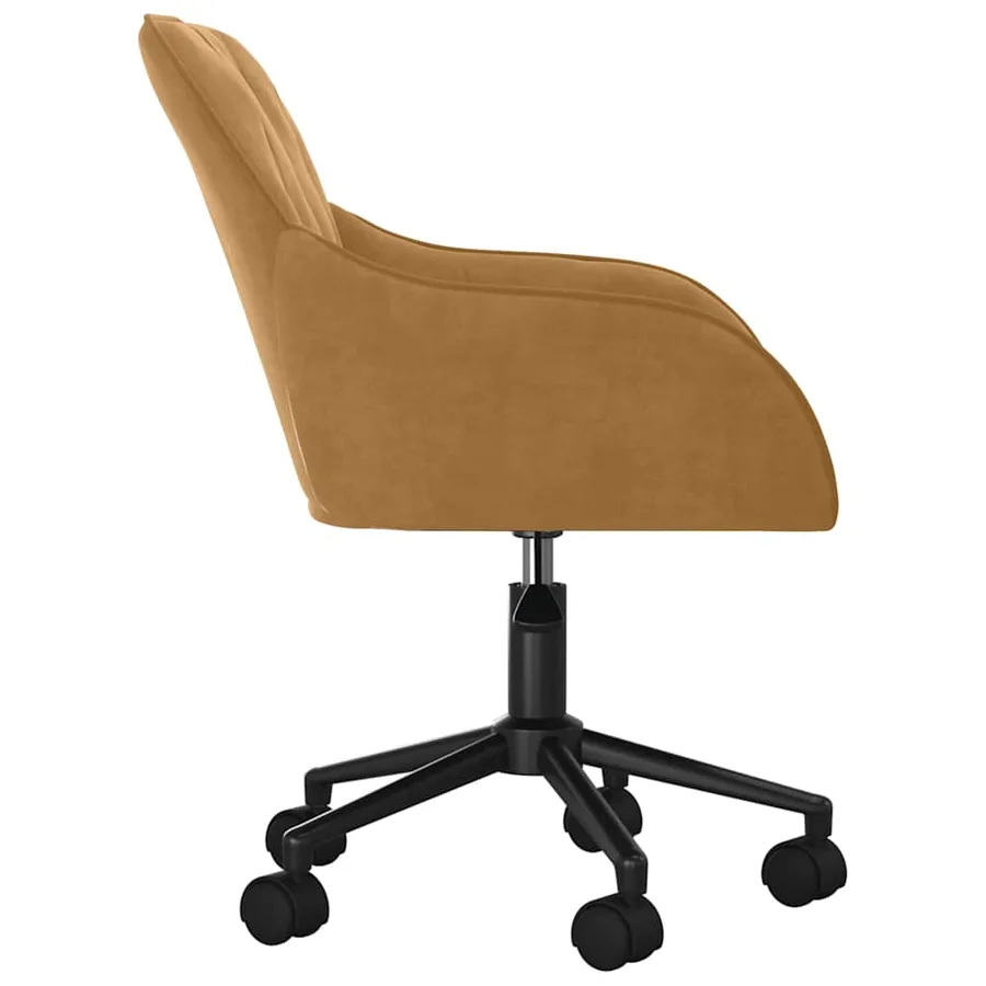 Chaises pivotantes à manger lot de 2 Marron Velours - 5